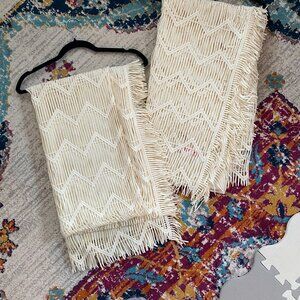 2x Opalhouse Jungalow Zig Zag Macrame Curtain -- Panel Pair